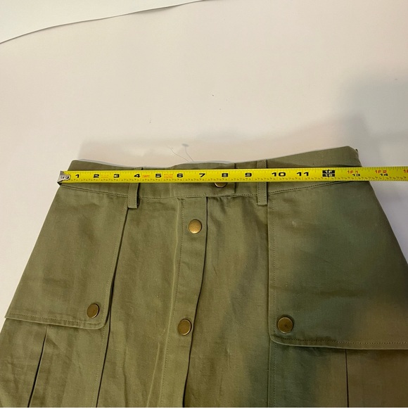 NWOT Anthropologie Isla Maude Utility Pencil Skirt Olive Green Women’s Small S - Picture 7 of 16
